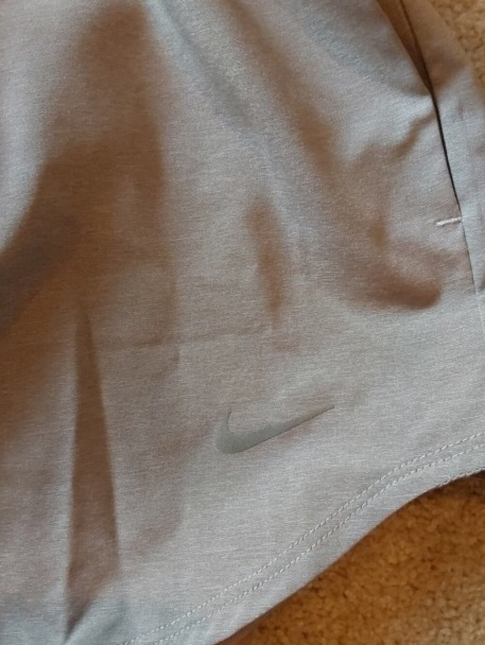 NIKE Neutral Smocked-Waist Shorts — Light Beige XS - Picture 3 of 7